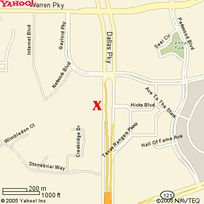 Just North of 121 off the Tollway